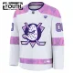 Fanatics Anaheim Ducks Lasten Pelipaita 2024-2025 Hockey Fights Cancer Practice Valkoinen ( Omalla Nimellä )