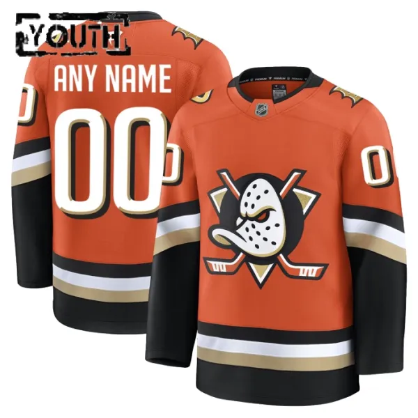 Fanatics Anaheim Ducks Lasten Pelipaita 2024-2025 Koti Premium Oranssi ( Omalla Nimellä ) Fanatics Anaheim Ducks Lasten Pelipaita 2024-2025 Koti Premium Oranssi ( Omalla Nimellä )