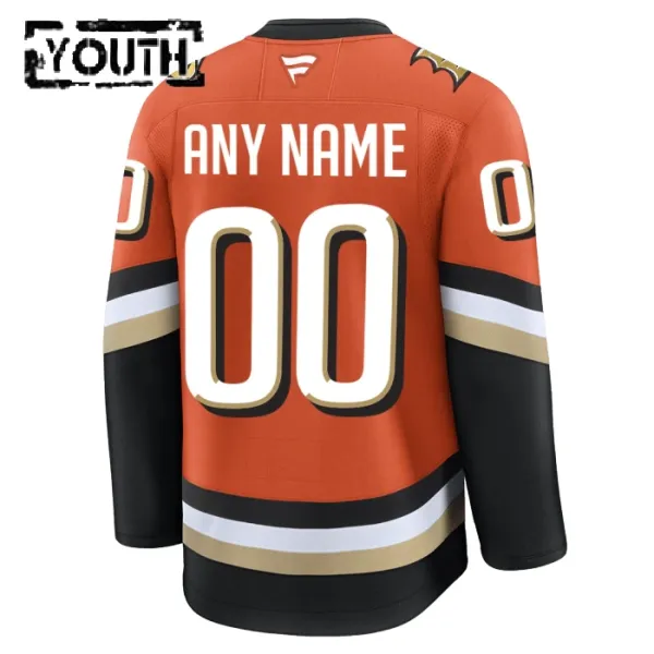 Fanatics Anaheim Ducks Lasten Pelipaita 2024-2025 Koti Premium Oranssi ( Omalla Nimellä )