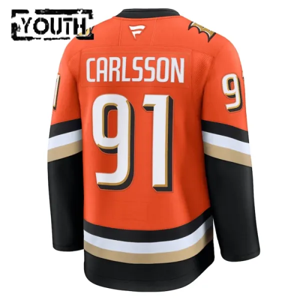 Fanatics Anaheim Ducks Leo Carlsson Lasten Pelipaita 2024-2025 Koti Premium Oranssi