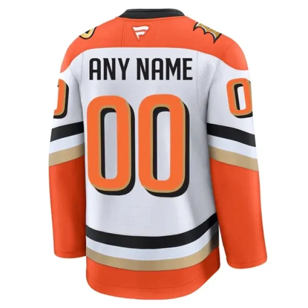 Fanatics Anaheim Ducks Pelipaita 2024-2025 Vieras Premium Valkoinen ( Omalla Nimellä )