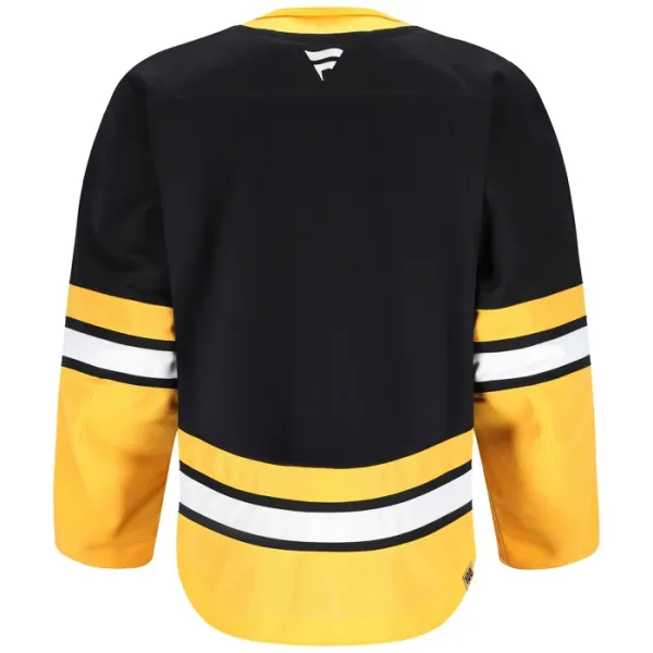 Fanatics Boston Bruins 100-Vuotispäivä Pelipaita 2024-2025 Kolmos Premium Musta ( Omalla Nimellä )