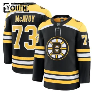 Fanatics Boston Bruins Charlie McAvoy Lasten Pelipaita 2024-2025 Koti Premium Musta