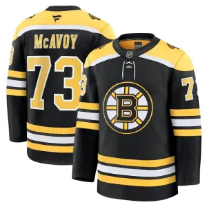 Fanatics Boston Bruins Charlie McAvoy Pelipaita 2024-2025 Koti Premium Musta