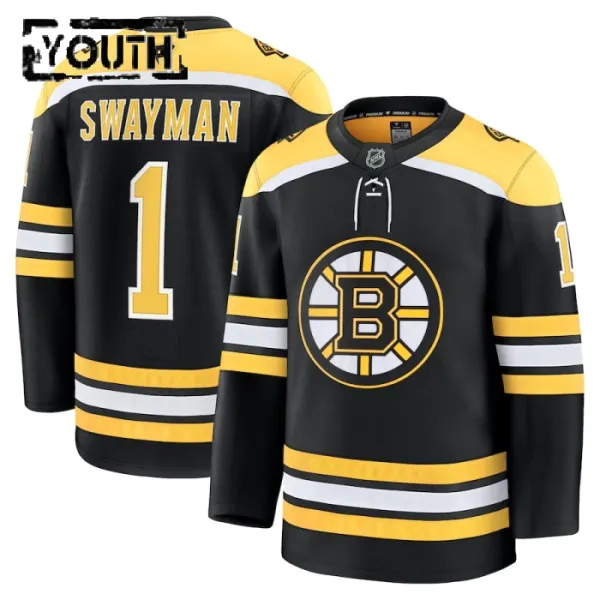 Fanatics Boston Bruins Jeremy Swayman Lasten Pelipaita 2024-2025 Koti Premium Musta Fanatics Boston Bruins Jeremy Swayman Lasten Pelipaita 2024-2025 Koti Premium Musta