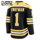Fanatics Boston Bruins Jeremy Swayman Lasten Pelipaita 2024-2025 Koti Premium Musta