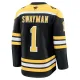 Fanatics Boston Bruins Jeremy Swayman Pelipaita 2024-2025 Koti Premium Musta