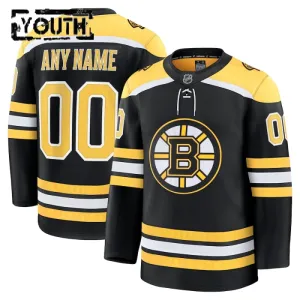 Fanatics Boston Bruins Lasten Pelipaita 2024-2025 Koti Premium Musta ( Omalla Nimellä )