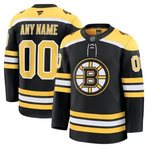 Fanatics Boston Bruins Pelipaita 2024-2025 Koti Premium Musta ( Omalla Nimellä )