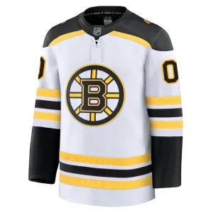 Fanatics Boston Bruins Pelipaita 2024-2025 Vieras Premium Valkoinen ( Omalla Nimellä )