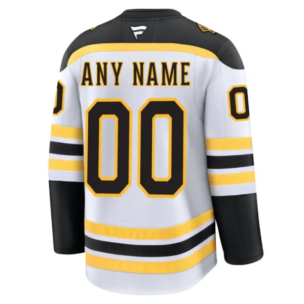 Fanatics Boston Bruins Pelipaita 2024-2025 Vieras Premium Valkoinen ( Omalla Nimellä )