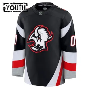 Fanatics Buffalo Sabres Lasten Pelipaita 2024-2025 Kolmos Premium Musta ( Omalla Nimellä )