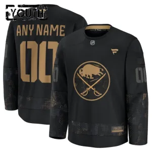 Fanatics Buffalo Sabres Lasten Pelipaita 2024-2025 Military Appreciation Practice Musta ( Omalla Nimellä )