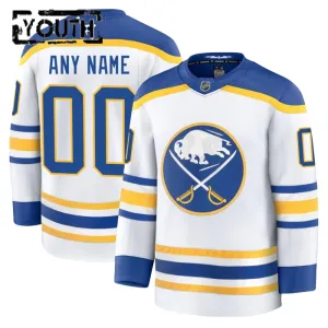 Fanatics Buffalo Sabres Lasten Pelipaita 2024-2025 Vieras Premium Valkoinen ( Omalla Nimellä )