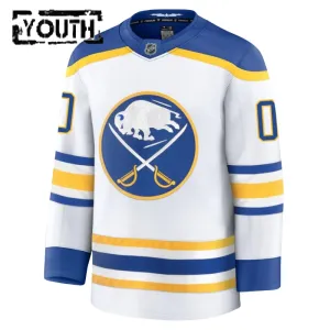 Fanatics Buffalo Sabres Lasten Pelipaita 2024-2025 Vieras Premium Valkoinen ( Omalla Nimellä )