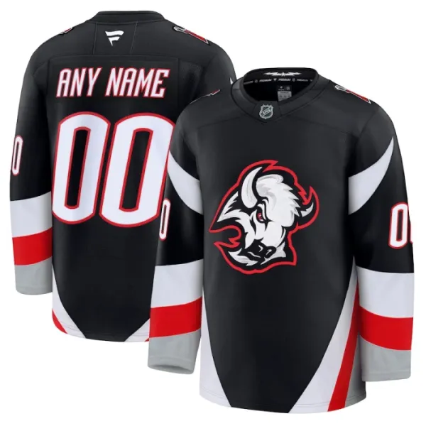 Fanatics Buffalo Sabres Pelipaita 2024-2025 Kolmos Premium Musta ( Omalla Nimellä ) Fanatics Buffalo Sabres Pelipaita 2024-2025 Kolmos Premium Musta ( Omalla Nimellä )