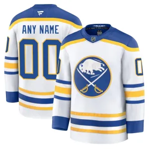 Fanatics Buffalo Sabres Pelipaita 2024-2025 Vieras Premium Valkoinen ( Omalla Nimellä )