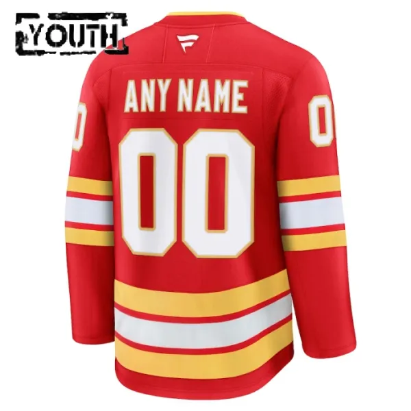 Fanatics Calgary Flames Lasten Pelipaita 2024-2025 Koti Premium Punainen ( Omalla Nimellä )