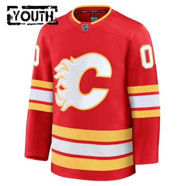 Fanatics Calgary Flames Lasten Pelipaita 2024-2025 Koti Premium Punainen ( Omalla Nimellä )