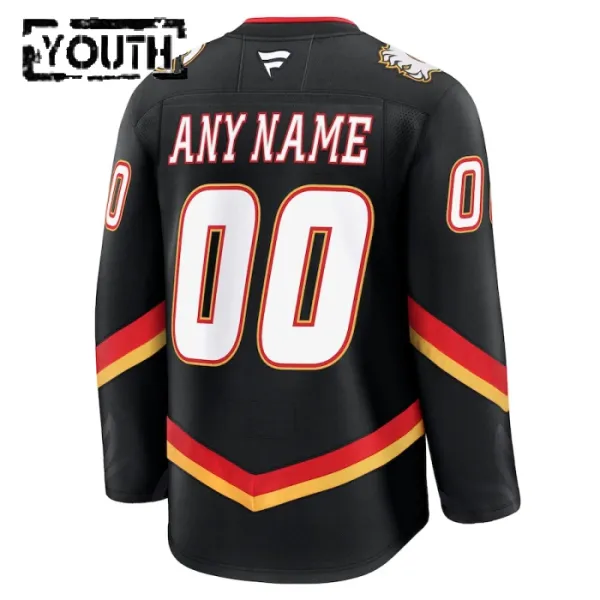 Fanatics Calgary Flames Lasten Pelipaita Kolmos Premium Musta ( Omalla Nimellä )