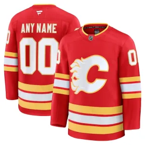 Fanatics Calgary Flames Pelipaita 2024-2025 Koti Premium Punainen ( Omalla Nimellä )