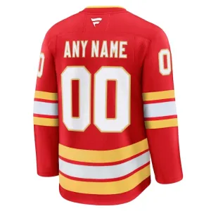 Fanatics Calgary Flames Pelipaita 2024-2025 Koti Premium Punainen ( Omalla Nimellä )