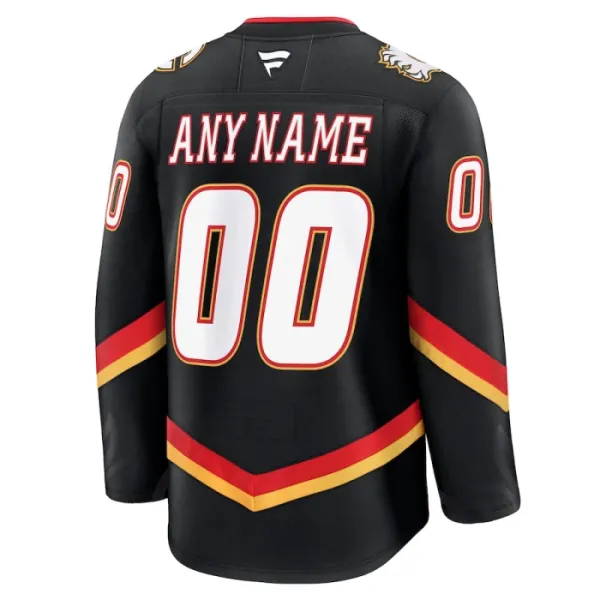 Fanatics Calgary Flames Pelipaita Kolmos Premium Musta ( Omalla Nimellä )