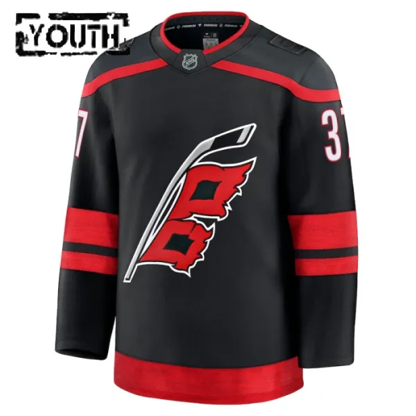 Fanatics Carolina Hurricanes Andrei Svechnikov Lasten Pelipaita 2024-2025 Koti Premium Musta
