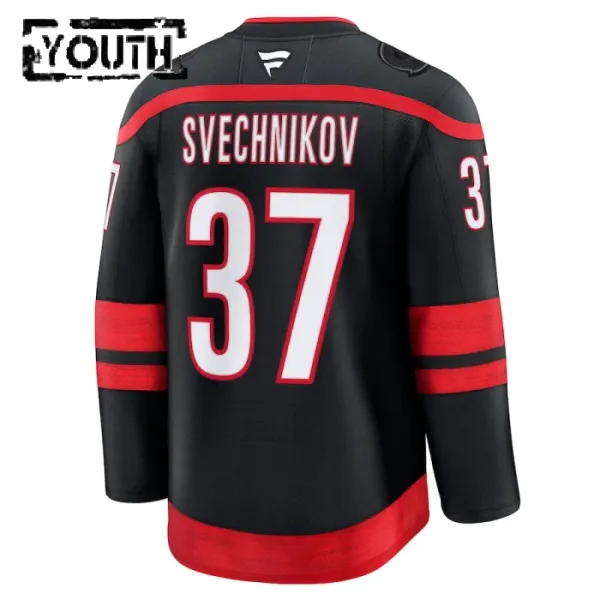 Fanatics Carolina Hurricanes Andrei Svechnikov Lasten Pelipaita 2024-2025 Koti Premium Musta
