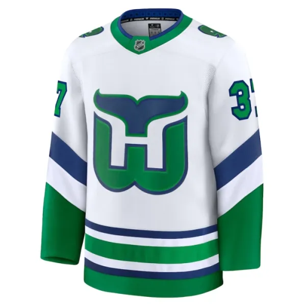 Fanatics Carolina Hurricanes Andrei Svechnikov Pelipaita 2024-2025 Kolmos Premium Valkoinen
