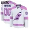 Fanatics Carolina Hurricanes Lasten Pelipaita 2024-2025 Hockey Fights Cancer Practice Valkoinen ( Omalla Nimellä )