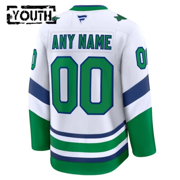 Fanatics Carolina Hurricanes Lasten Pelipaita 2024-2025 Kolmos Premium Valkoinen ( Omalla Nimellä )