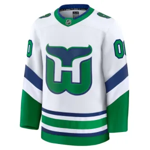 Fanatics Carolina Hurricanes Pelipaita 2024-2025 Kolmos Premium Valkoinen ( Omalla Nimellä )