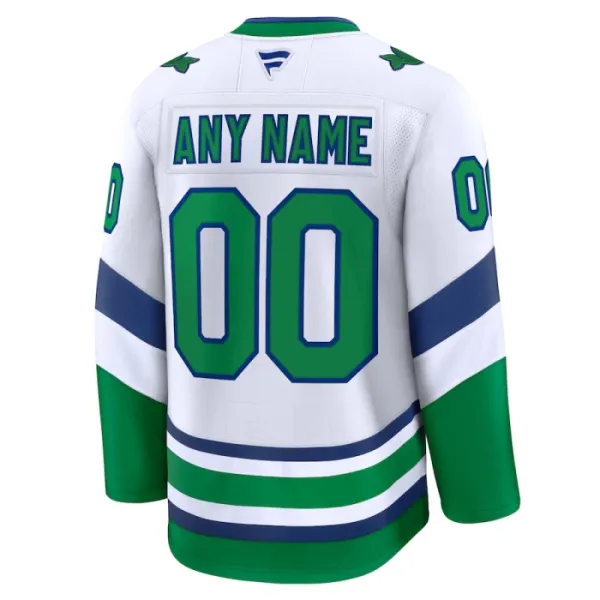 Fanatics Carolina Hurricanes Pelipaita 2024-2025 Kolmos Premium Valkoinen ( Omalla Nimellä )