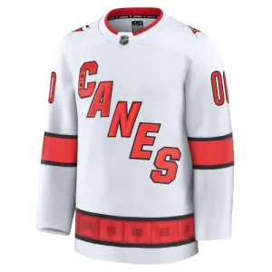 Fanatics Carolina Hurricanes Pelipaita 2024-2025 Vieras Premium Valkoinen ( Omalla Nimellä )