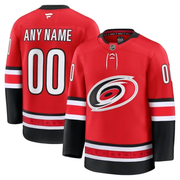 Fanatics Carolina Hurricanes Pelipaita Vuotispäivä Kolmos Premium Punainen ( Omalla Nimellä ) Fanatics Carolina Hurricanes Pelipaita Vuotispäivä Kolmos Premium Punainen ( Omalla Nimellä )