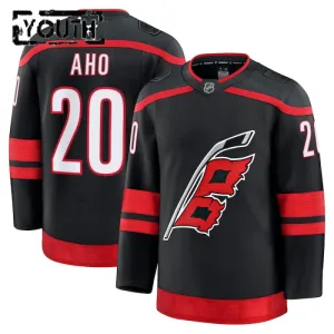 Fanatics Carolina Hurricanes Sebastian Aho Lasten Pelipaita 2024-2025 Koti Premium Musta