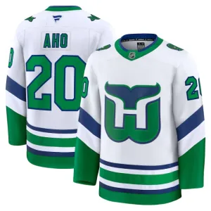 Fanatics Carolina Hurricanes Sebastian Aho Pelipaita 2024-2025 Kolmos Premium Valkoinen