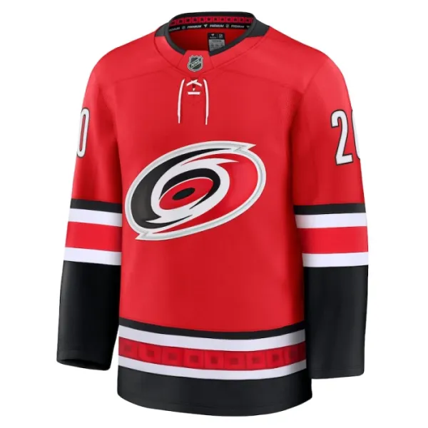 Fanatics Carolina Hurricanes Sebastian Aho Pelipaita Vuotispäivä Kolmos Premium Punainen
