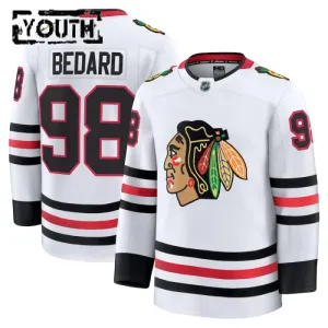 Fanatics Chicago Blackhawks Connor Bedard Lasten Pelipaita 2024-2025 Vieras Premium Valkoinen