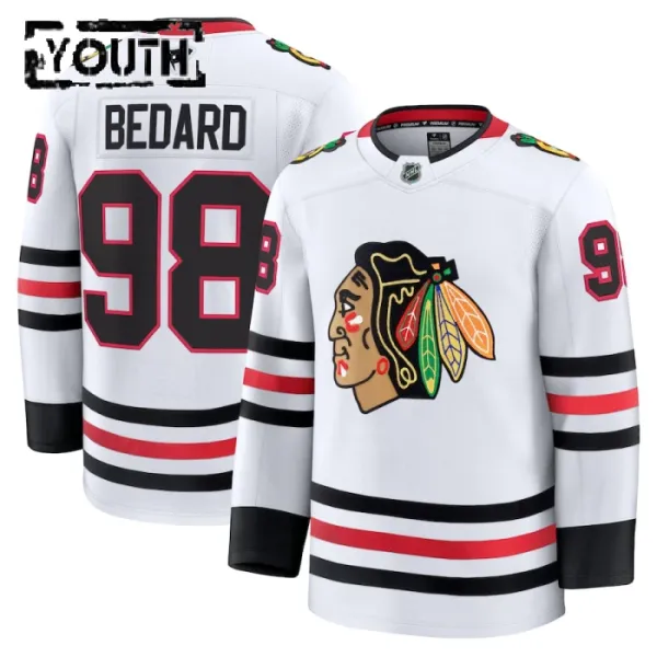 Fanatics Chicago Blackhawks Connor Bedard Lasten Pelipaita 2024-2025 Vieras Premium Valkoinen Fanatics Chicago Blackhawks Connor Bedard Lasten Pelipaita 2024-2025 Vieras Premium Valkoinen