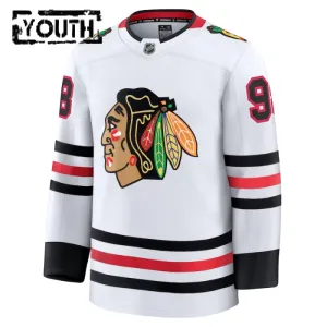 Fanatics Chicago Blackhawks Connor Bedard Lasten Pelipaita 2024-2025 Vieras Premium Valkoinen