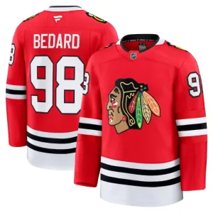 Fanatics Chicago Blackhawks Connor Bedard Pelipaita 2024-2025 Koti Premium Punainen