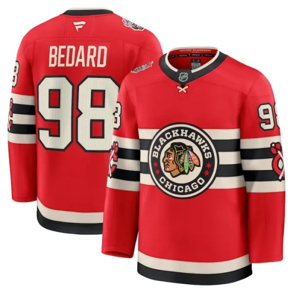 Fanatics Chicago Blackhawks Connor Bedard Pelipaita 2024-2025 Premium Winter Classic Punainen Fanatics Chicago Blackhawks Connor Bedard Pelipaita 2024-2025 Premium Winter Classic Punainen