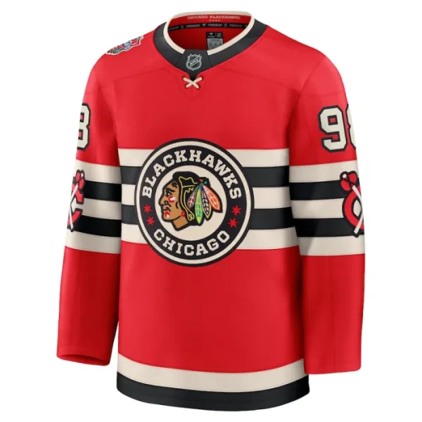 Fanatics Chicago Blackhawks Connor Bedard Pelipaita 2024-2025 Premium Winter Classic Punainen