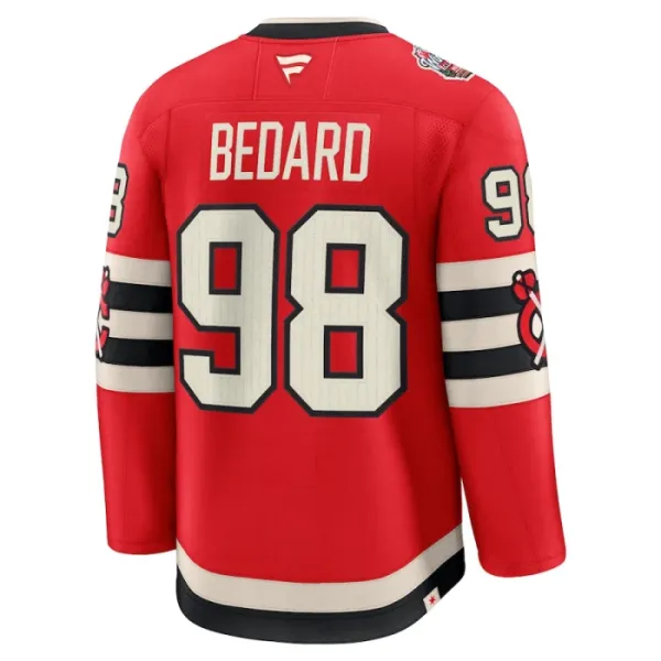 Fanatics Chicago Blackhawks Connor Bedard Pelipaita 2024-2025 Premium Winter Classic Punainen