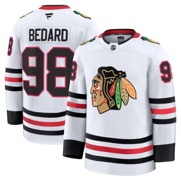 Fanatics Chicago Blackhawks Connor Bedard Pelipaita 2024-2025 Vieras Premium Valkoinen Fanatics Chicago Blackhawks Connor Bedard Pelipaita 2024-2025 Vieras Premium Valkoinen
