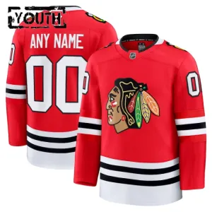 Fanatics Chicago Blackhawks Lasten Pelipaita 2024-2025 Koti Premium Punainen ( Omalla Nimellä )