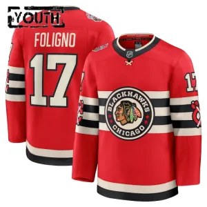 Fanatics Chicago Blackhawks Nick Foligno Lasten Pelipaita 2024-2025 Premium Winter Classic Punainen