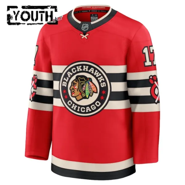 Fanatics Chicago Blackhawks Nick Foligno Lasten Pelipaita 2024-2025 Premium Winter Classic Punainen